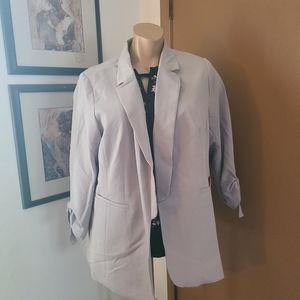 Grey Buttonless Eloquii Blazer